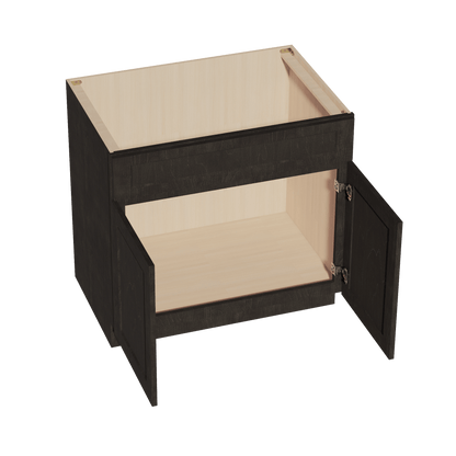 HG - SB36: Dark Gray Shaker 36" 2 Doors 1 False Drawer Sink Base Cabinet - NextCabinets