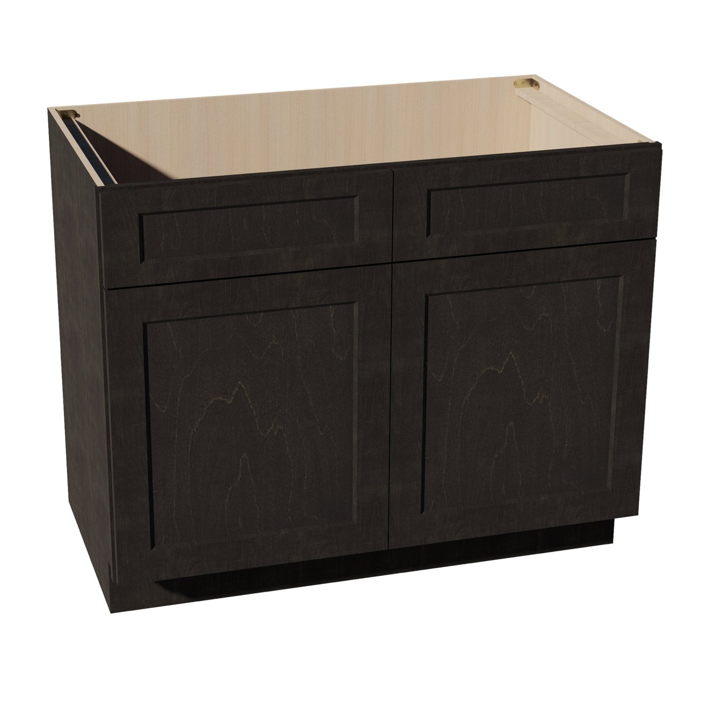 HG - SB42: Dark Gray Shaker 42" 2 Doors 2 False Drawers Sink Base Cabinet - NextCabinets