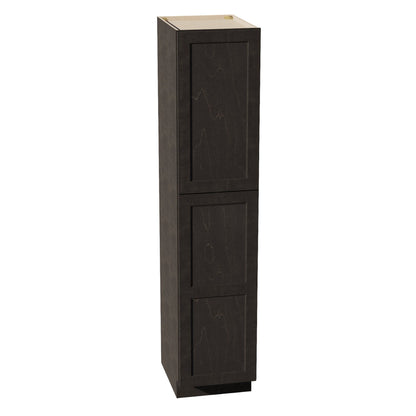 HG - TP1884: Dark Gray Shaker 18"W x 84"H x 24"D 2 Doors & 5 Shelves Tall Shelf Pantry Cabinets - NextCabinets