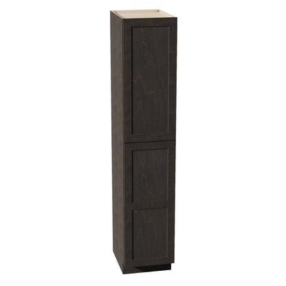 HG - TP1890: Dark Gray Shaker 18"W x 90"H x 24"D 2 Doors & 5 Shelves Tall Shelf Pantry Cabinets - NextCabinets