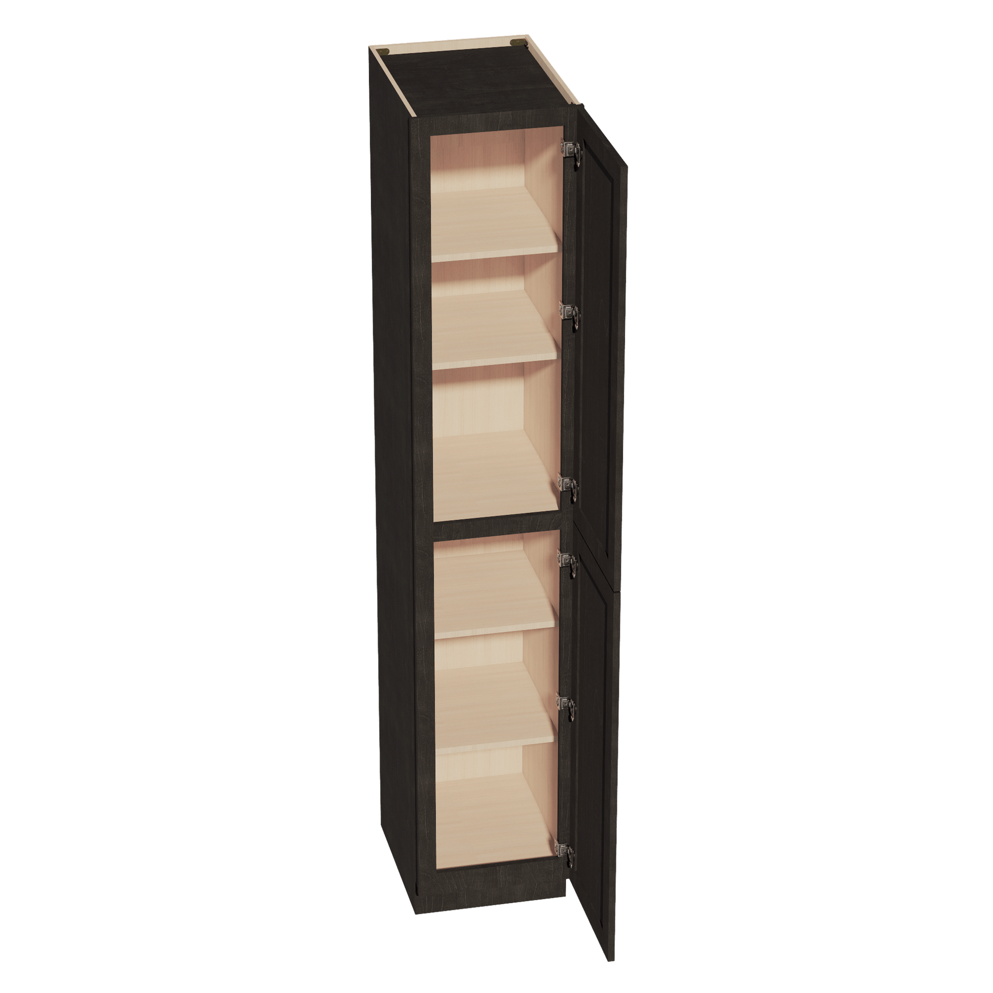 HG - TP1896: Dark Gray Shaker 18"W x 96"H x 24"D 2 Doors & 6 Shelves Tall Shelf Pantry Cabinets - NextCabinets