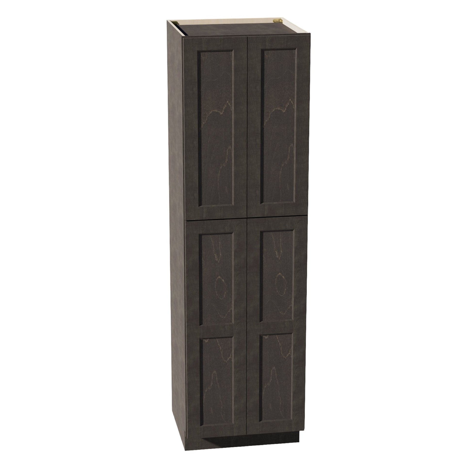 HG - TP2484: Dark Gray Shaker 24"W x 84"H x 24"D 5 Door & 5 Shelves Tall Shelf Pantry Cabinets - NextCabinets