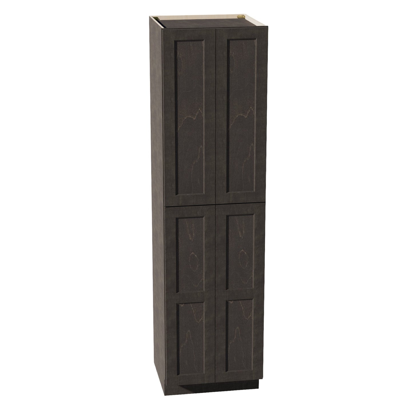 HG - TP2490: Dark Gray Shaker 24"W x 90"H x 24"D 4 Door & 5 Shelves Tall Shelf Pantry Cabinets - NextCabinets