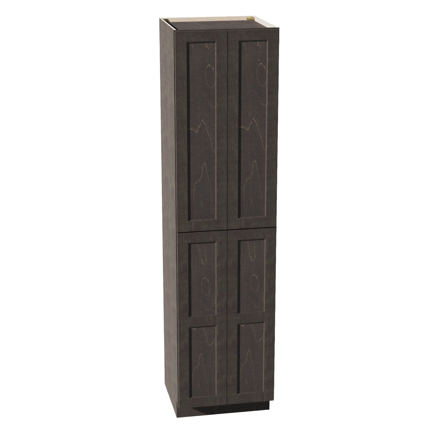 HG - TP2496: Dark Gray Shaker 24"W x 96"H x 24"D 4 Door & 6 Shelves Tall Shelf Pantry Cabinets - NextCabinets