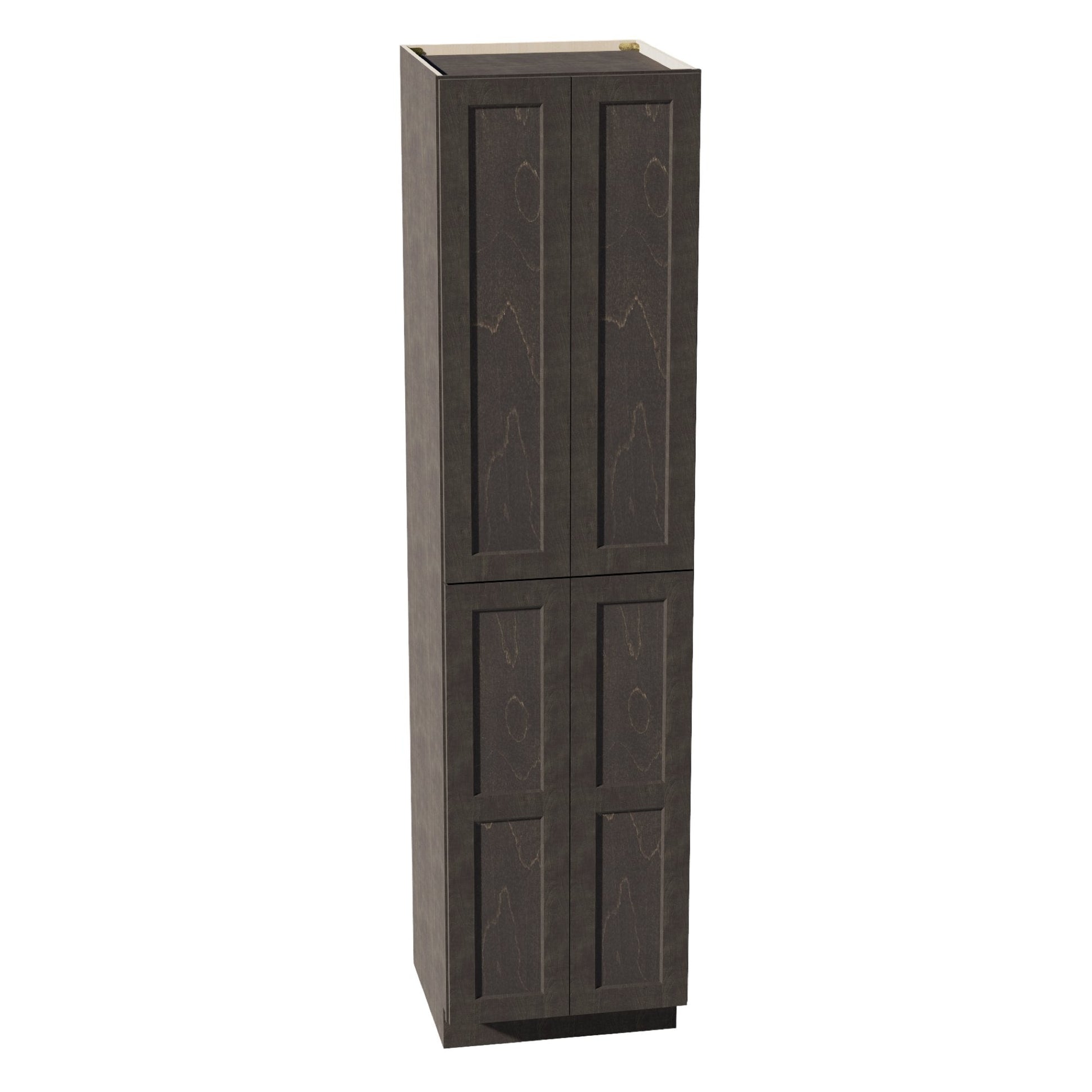 HG - TP2496: Dark Gray Shaker 24"W x 96"H x 24"D 4 Door & 6 Shelves Tall Shelf Pantry Cabinets - NextCabinets