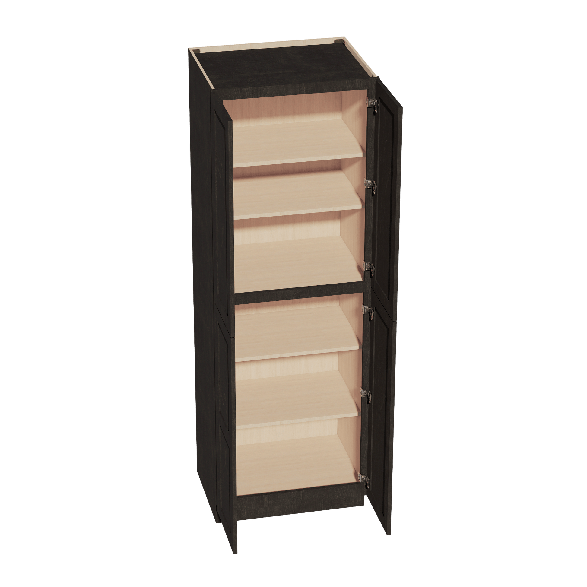 HG - TP3090: Dark Gray Shaker 30"W x 90"H x 24"D 4 Door & 5 Shelves Tall Shelf Pantry Cabinets - NextCabinets