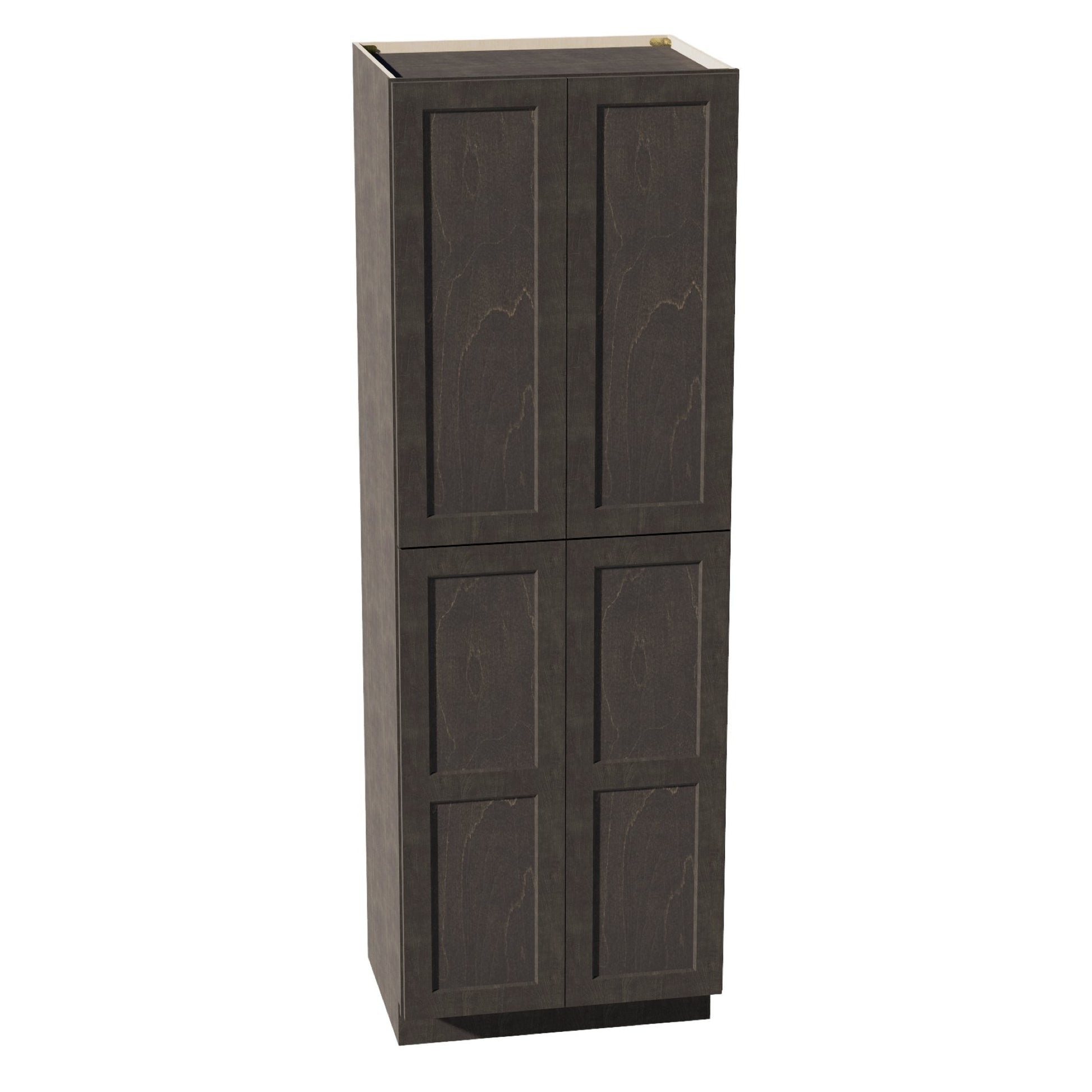 HG - TP3090: Dark Gray Shaker 30"W x 90"H x 24"D 4 Door & 5 Shelves Tall Shelf Pantry Cabinets - NextCabinets