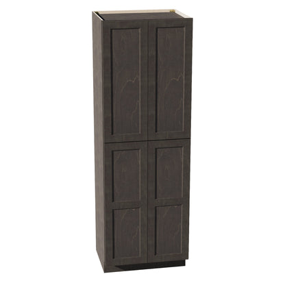 HG - TP3090: Dark Gray Shaker 30"W x 90"H x 24"D 4 Door & 5 Shelves Tall Shelf Pantry Cabinets - NextCabinets