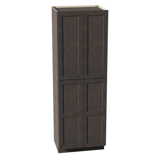HG - TP3090: Dark Gray Shaker 30"W x 90"H x 24"D 4 Door & 5 Shelves Tall Shelf Pantry Cabinets - NextCabinets