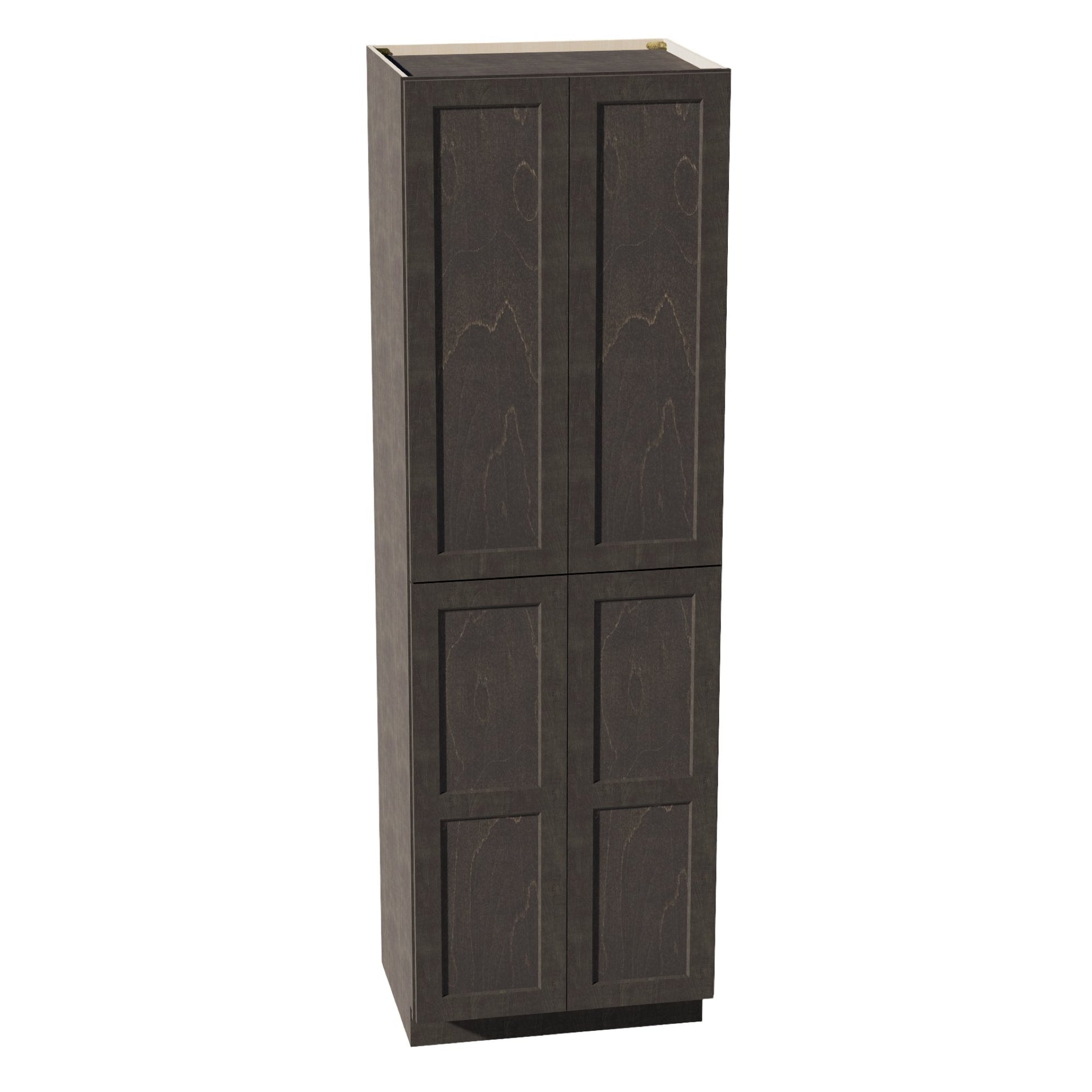 HG - TP3096: Dark Gray Shaker 30"W x 96"H x 24"D 2 Doors & 6 Shelves Tall Shelf Pantry Cabinets - NextCabinets