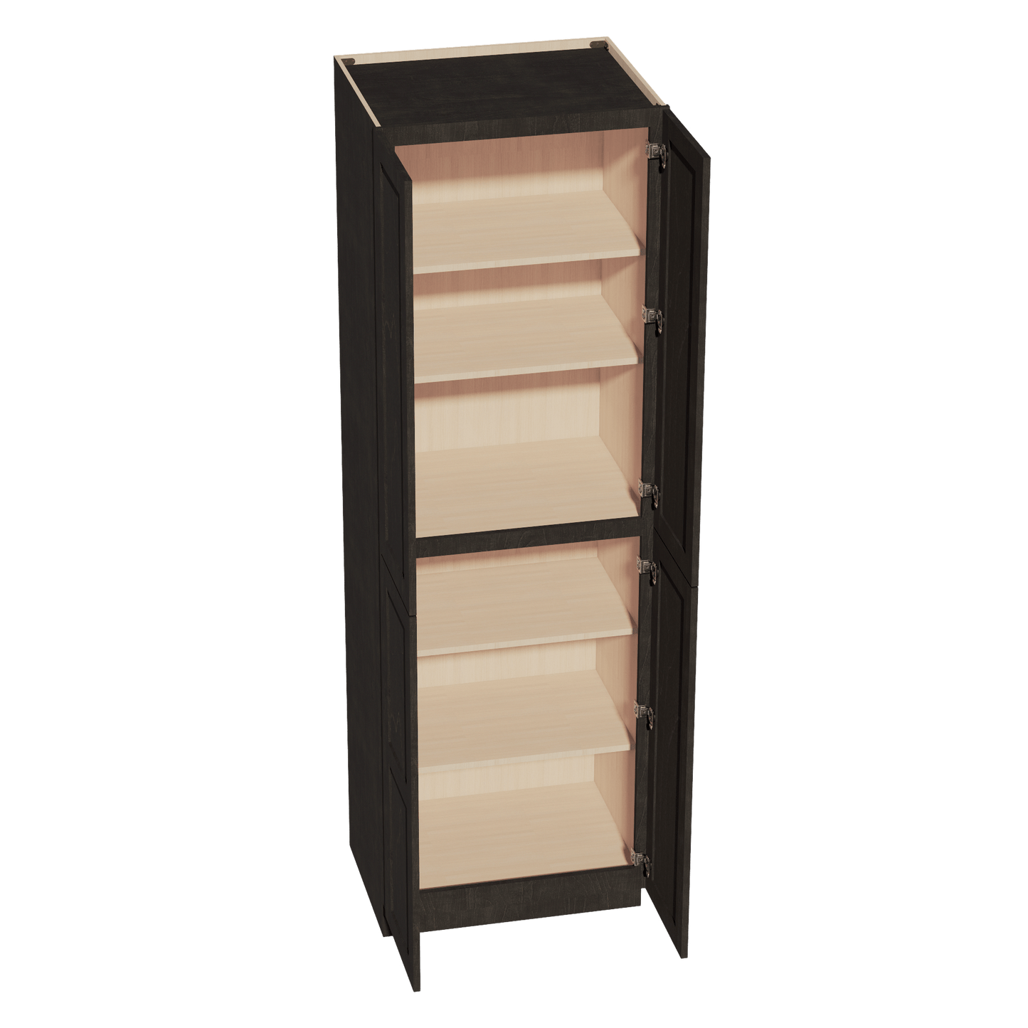 HG - TP3096: Dark Gray Shaker 30"W x 96"H x 24"D 2 Doors & 6 Shelves Tall Shelf Pantry Cabinets - NextCabinets