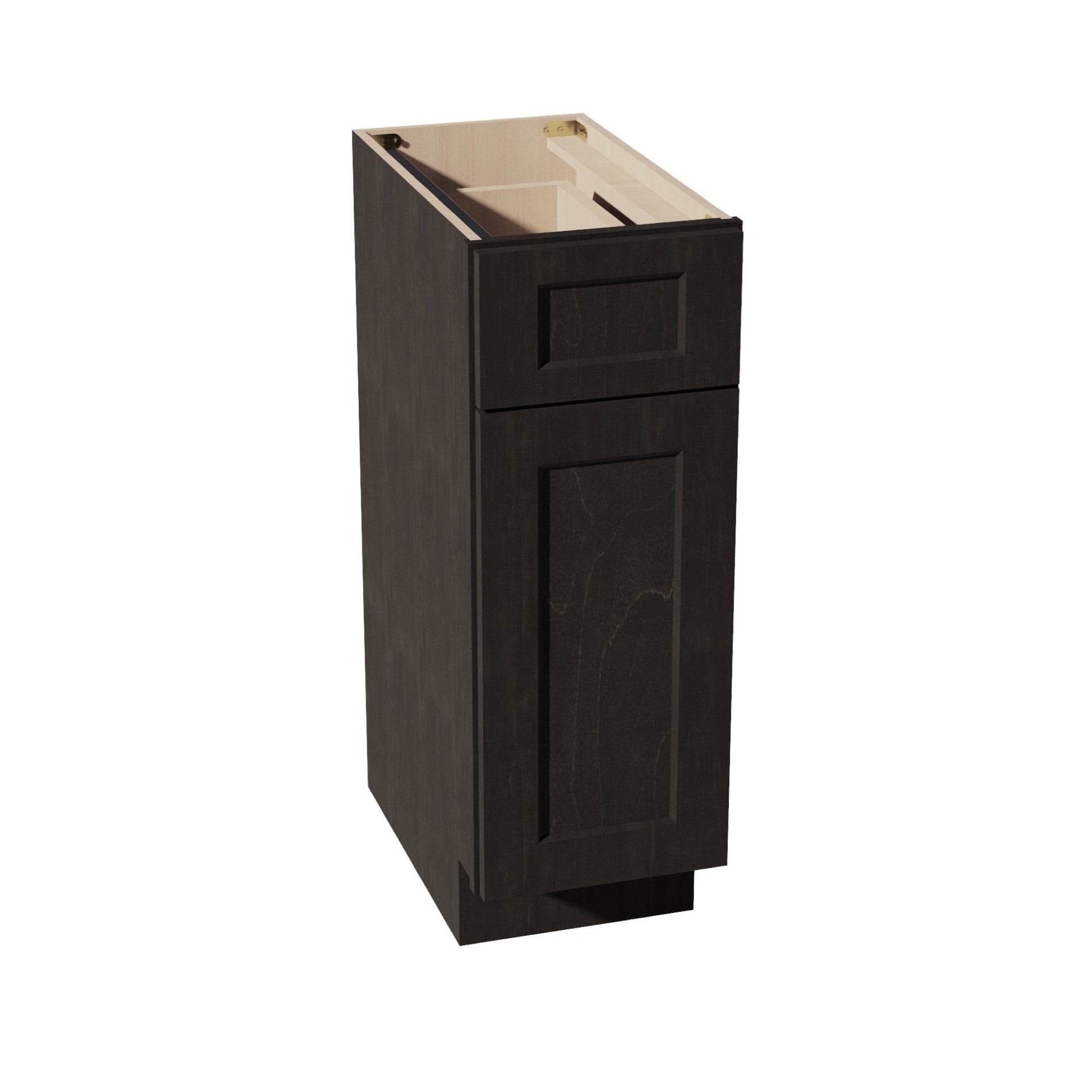 HG - VB1221: Dark Gray Shaker 12"W x 34 - 1/2"H x 21"D 1 Door & 1 Drawer Single Door Vanity Base Cabinets - NextCabinets