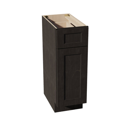 HG - VB1221: Dark Gray Shaker 12"W x 34 - 1/2"H x 21"D 1 Door & 1 Drawer Single Door Vanity Base Cabinets - NextCabinets