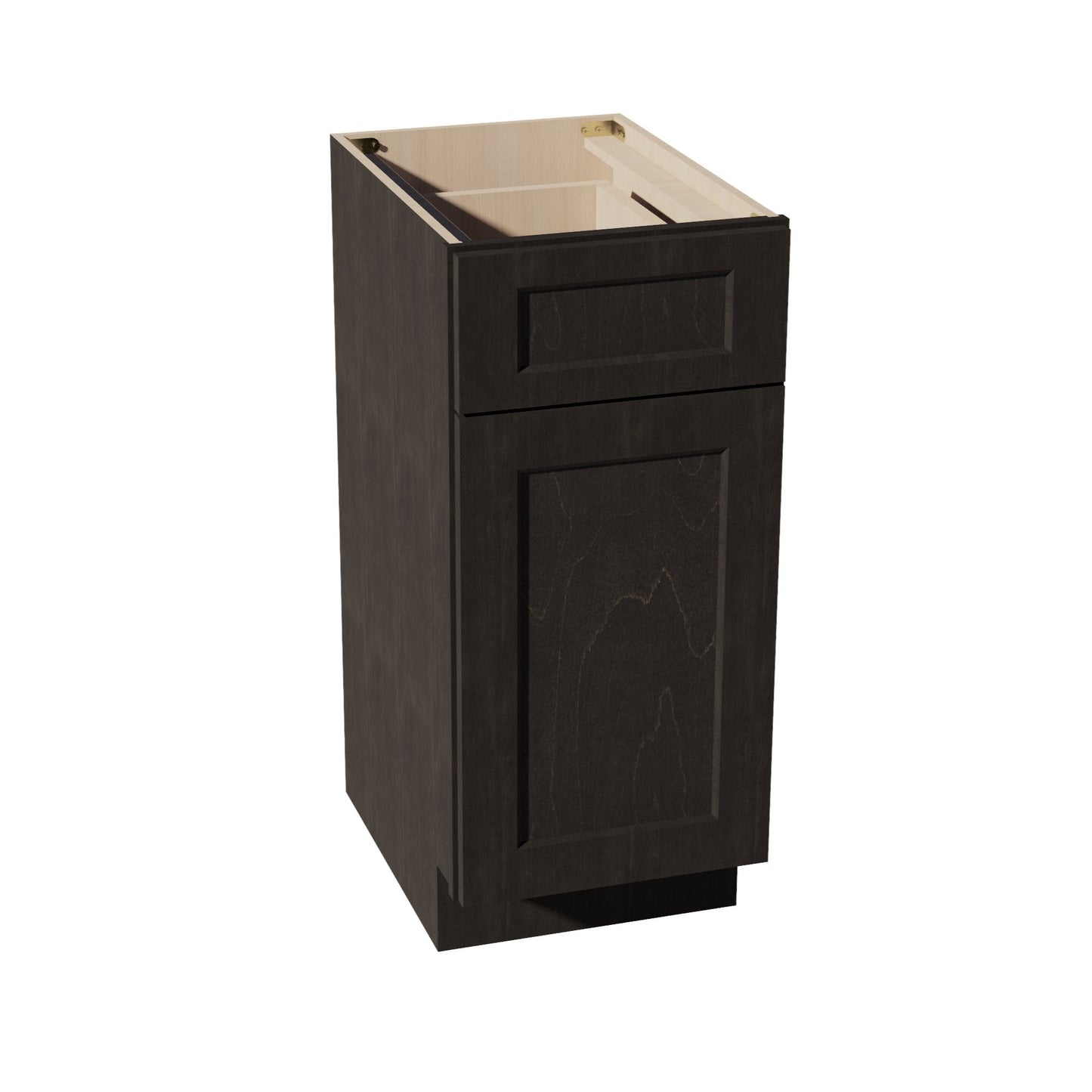 HG - VB1521: Dark Gray Shaker 15"W x 34 - 1/2"H x 21"D 1 Door & 1 Drawer Single Door Vanity Base Cabinets - NextCabinets
