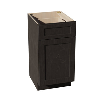 HG - VB1821: Dark Gray Shaker 18"W x 34 - 1/2"H x 21"D 1 Door & 1 Drawer Single Door Vanity Base Cabinets - NextCabinets