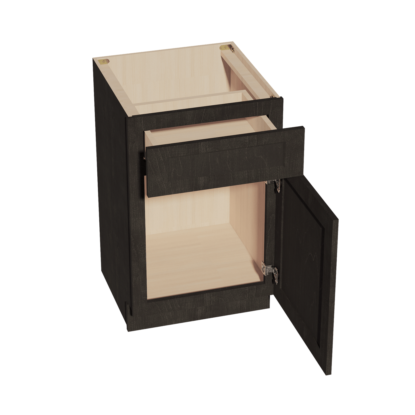 HG - VB2121: Dark Gray Shaker 21"W x 34 - 1/2"H x 21"D 1 Door & 1 Drawer Single Door Vanity Base Cabinets - NextCabinets