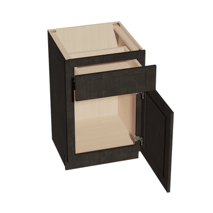 HG - VB2121: Dark Gray Shaker 21"W x 34 - 1/2"H x 21"D 1 Door & 1 Drawer Single Door Vanity Base Cabinets - NextCabinets