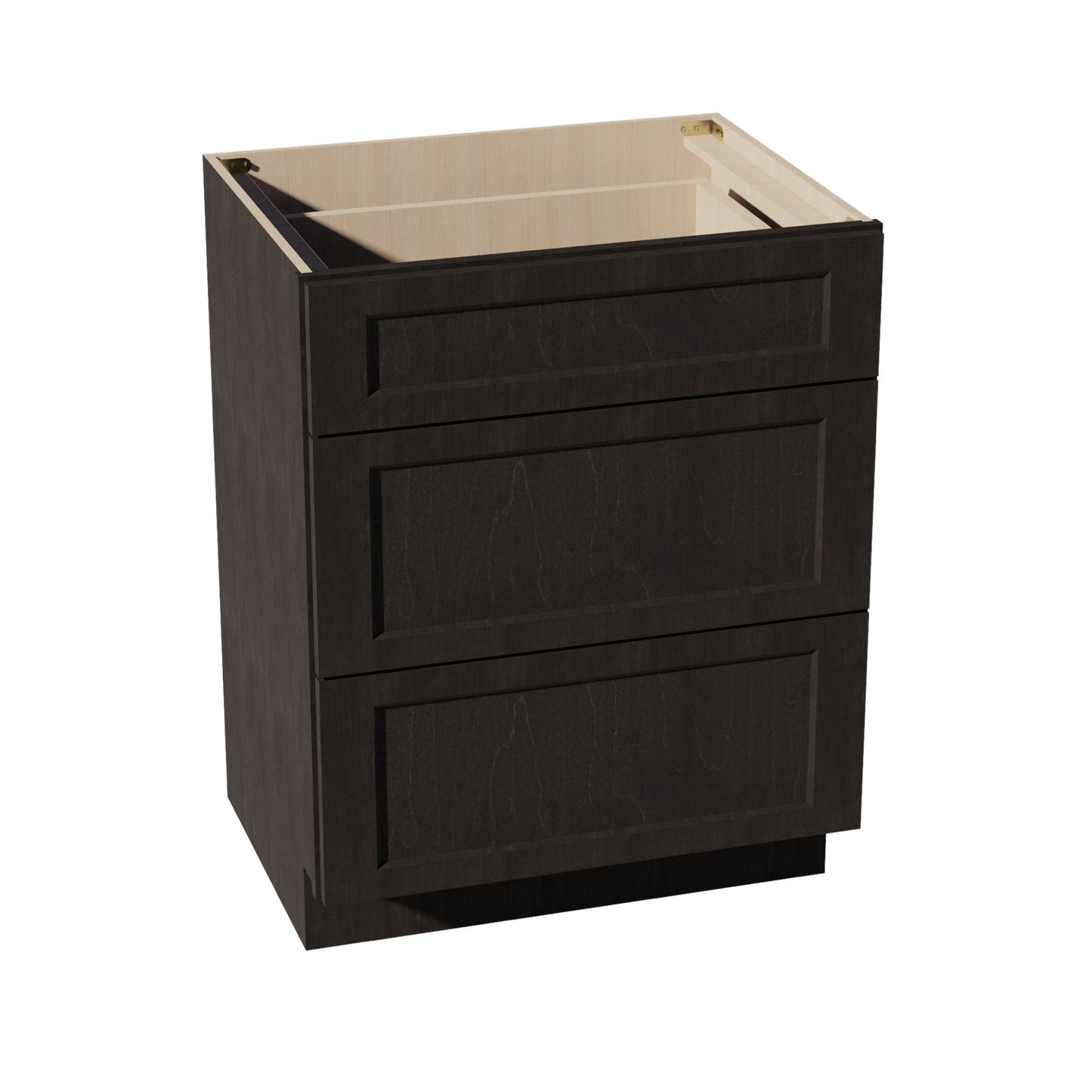 HG - VDB2721: Dark Gray Shaker 27"W x 34 - 1/2"H x 21"D 3 Drawers Vanity Base Cabinets - NextCabinets