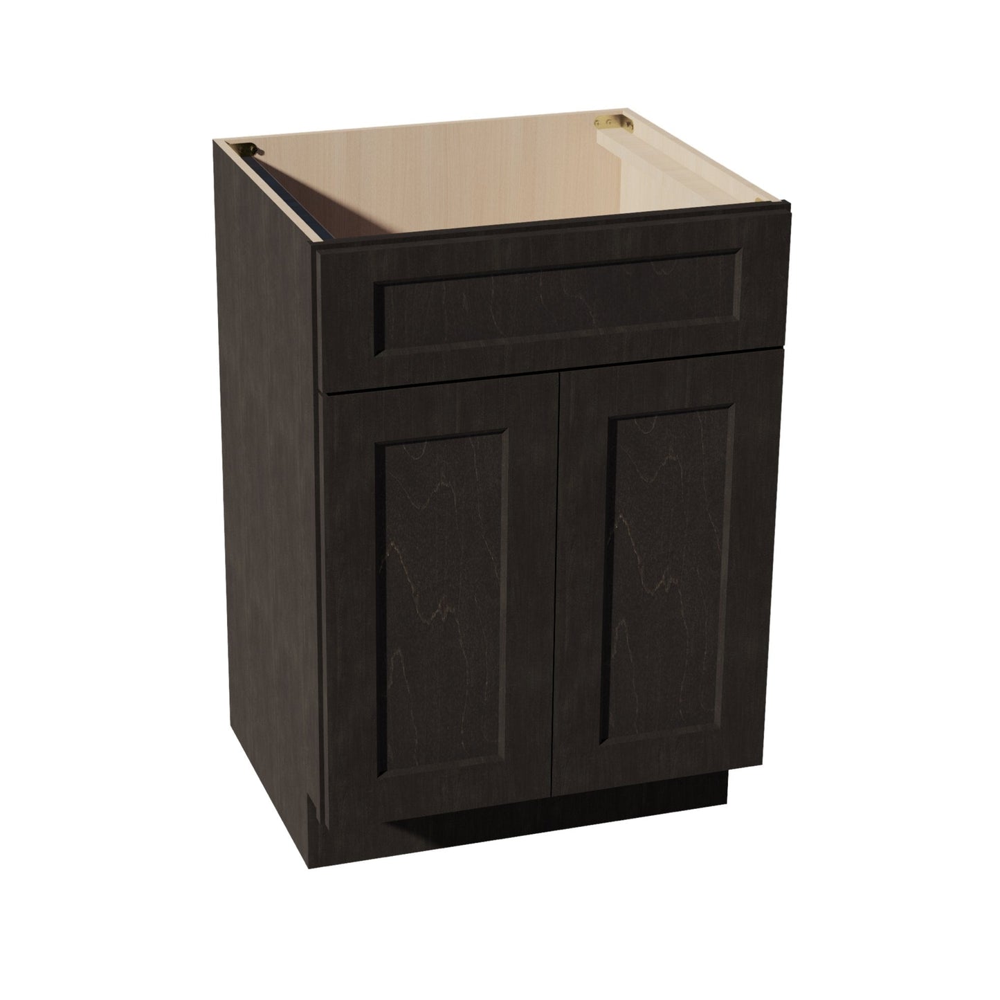 HG - VSB2421: Dark Gray Shaker 24"W x 34 - 1/2"H x 21"D 2 Doors & 1 False Drawer Vanity Sink Base Cabinets - NextCabinets