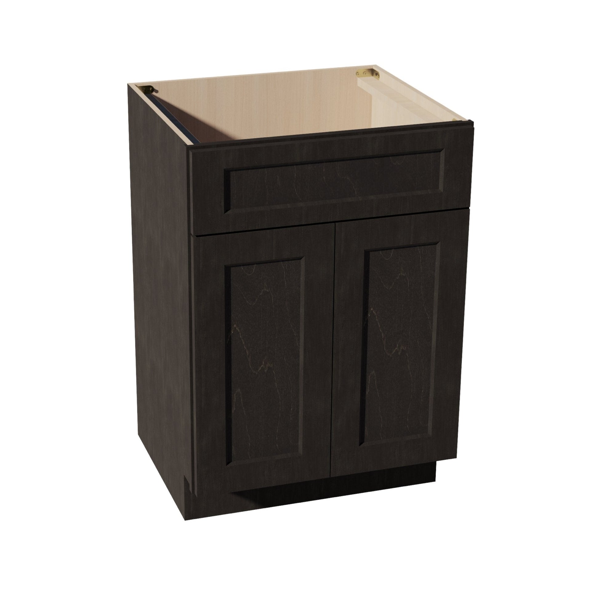 HG - VSB2421: Dark Gray Shaker 24"W x 34 - 1/2"H x 21"D 2 Doors & 1 False Drawer Vanity Sink Base Cabinets - NextCabinets