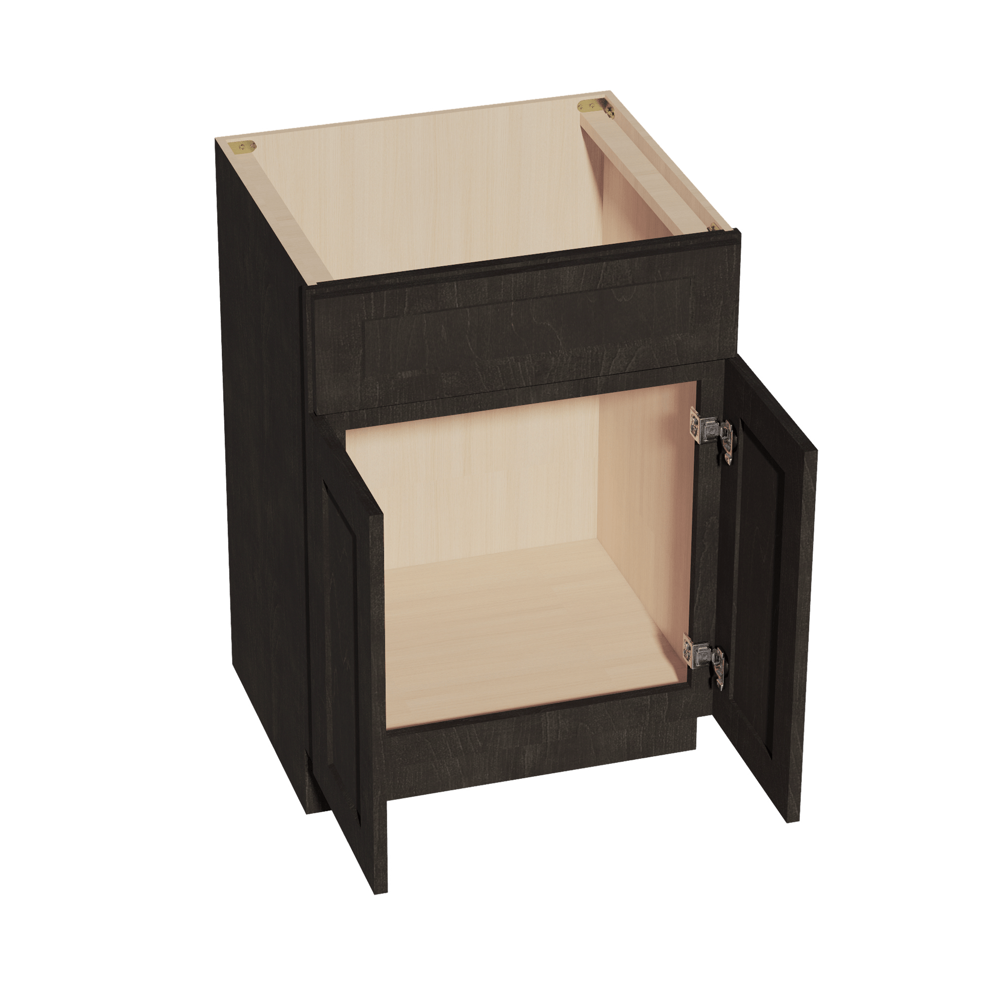 HG - VSB2421: Dark Gray Shaker 24"W x 34 - 1/2"H x 21"D 2 Doors & 1 False Drawer Vanity Sink Base Cabinets - NextCabinets