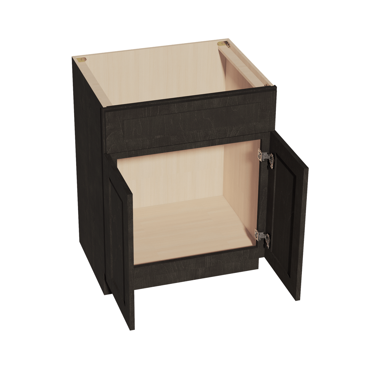 HG - VSB2721: Dark Gray Shaker 27"W x 34 - 1/2"H x 21"D 2 Doors & 1 False Drawer Vanity Sink Base Cabinets - NextCabinets