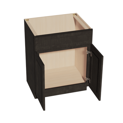 HG - VSB2721: Dark Gray Shaker 27"W x 34 - 1/2"H x 21"D 2 Doors & 1 False Drawer Vanity Sink Base Cabinets - NextCabinets