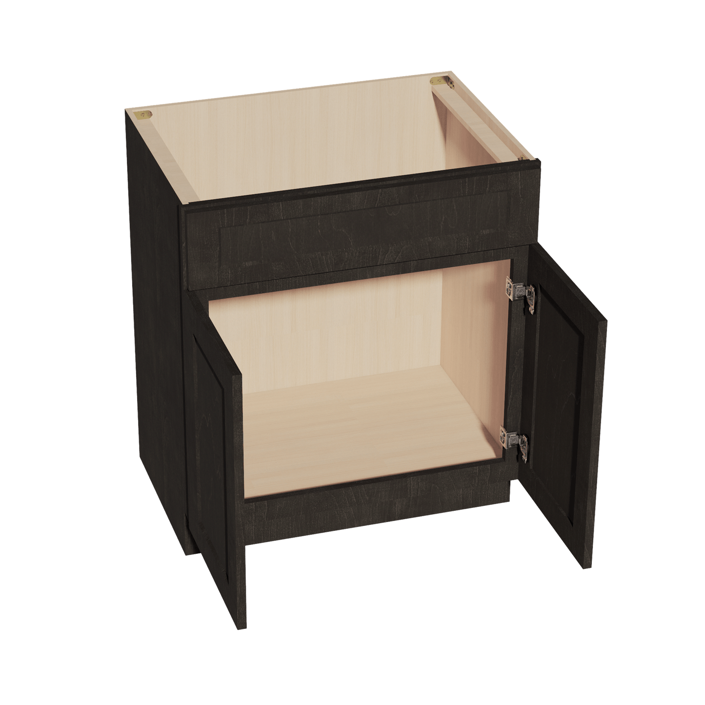 HG - VSB3021: Dark Gray Shaker 30"W x 34 - 1/2"H x 21"D 2 Doors & 1 False Drawer Vanity Sink Base Cabinets - NextCabinets