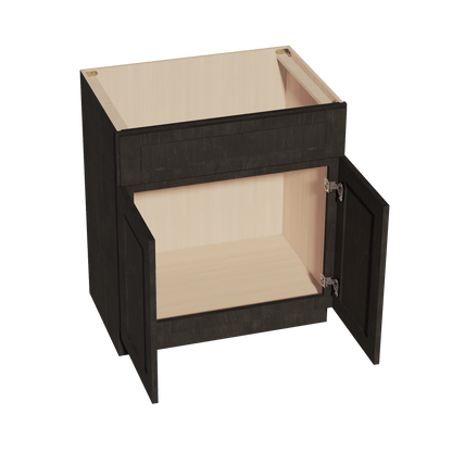 HG - VSB3021: Dark Gray Shaker 30"W x 34 - 1/2"H x 21"D 2 Doors & 1 False Drawer Vanity Sink Base Cabinets - NextCabinets