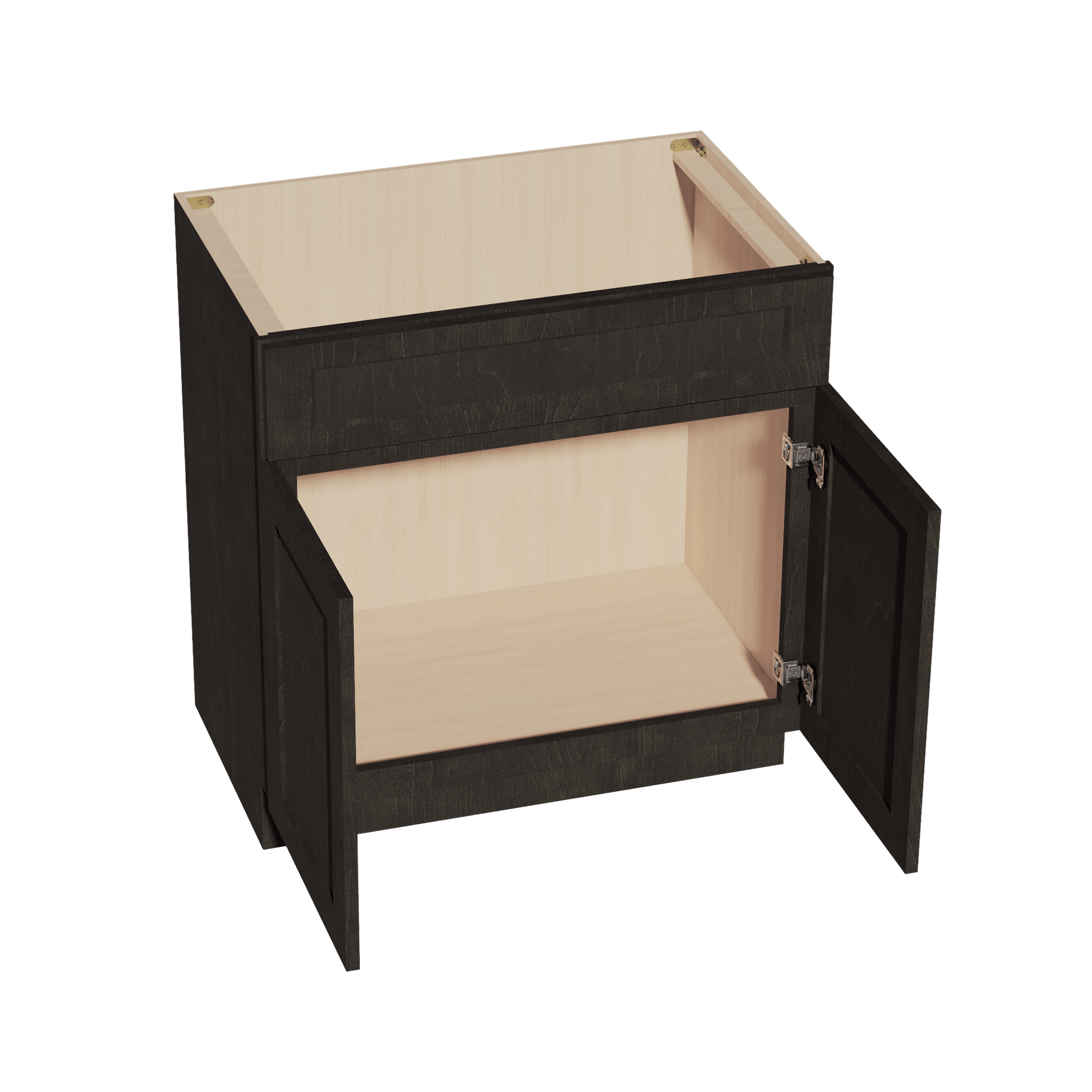 HG - VSB3321: Dark Gray Shaker 33"W x 34 - 1/2"H x 21"D 2 Doors & 1 False Drawer Vanity Sink Base Cabinets - NextCabinets