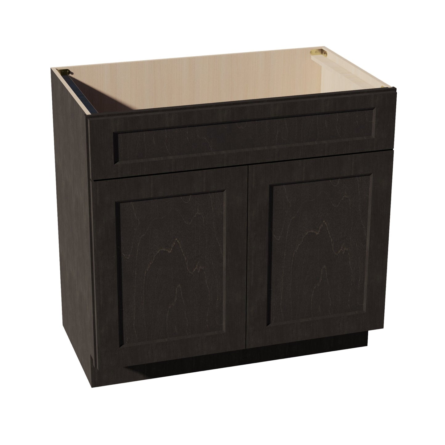 HG - VSB3621: Dark Gray Shaker 36"W x 34 - 1/2"H x 21"D 2 Doors & 1 False Drawer Vanity Sink Base Cabinets - NextCabinets