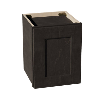 HG - W1215: Dark Gray Shaker 12"W x 15"H 1 Door Standard Wall Bridge Cabinet - NextCabinets