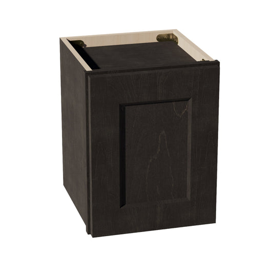 HG - W1215: Dark Gray Shaker 12"W x 15"H 1 Door Standard Wall Bridge Cabinet - NextCabinets