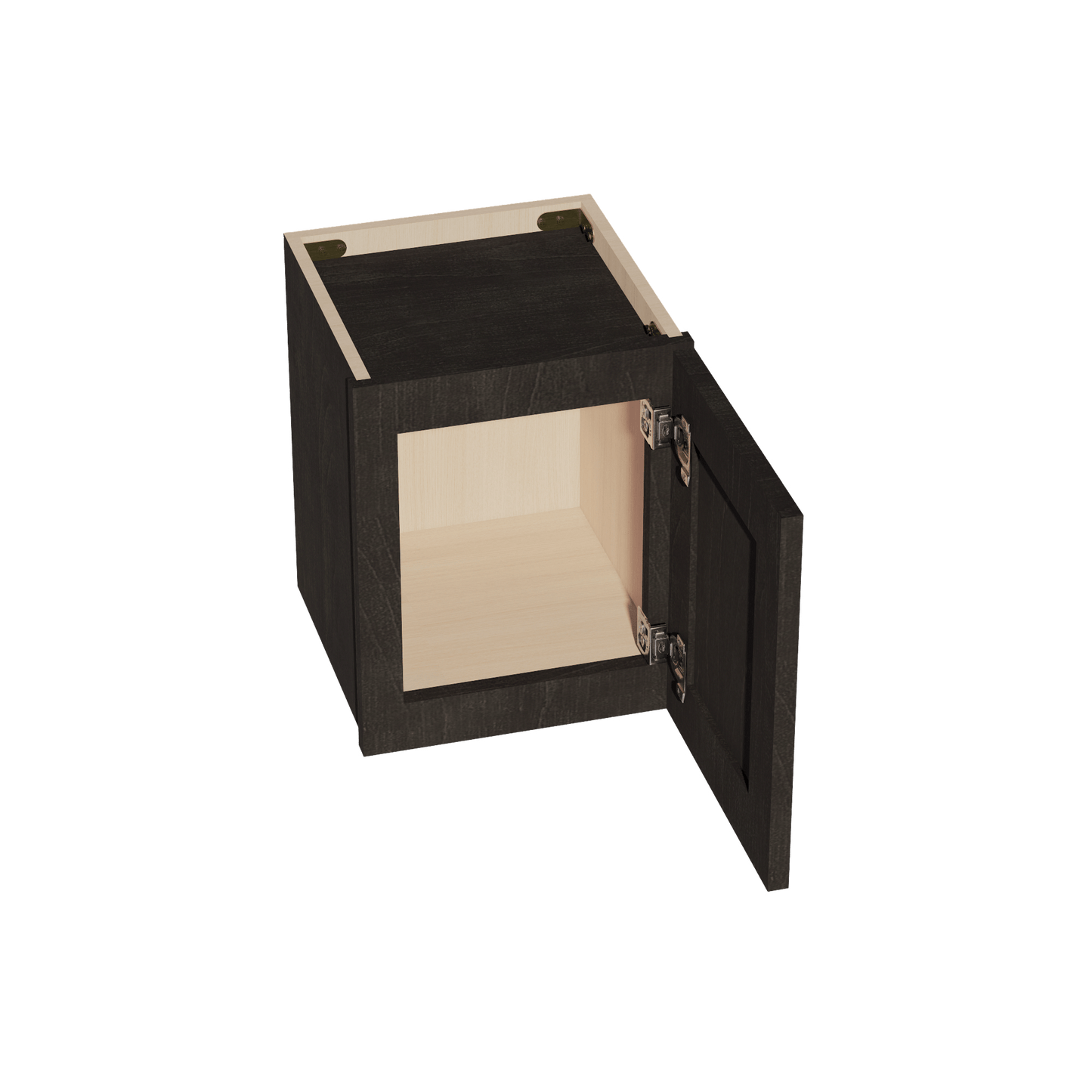 HG - W1215: Dark Gray Shaker 12"W x 15"H 1 Door Standard Wall Bridge Cabinet - NextCabinets