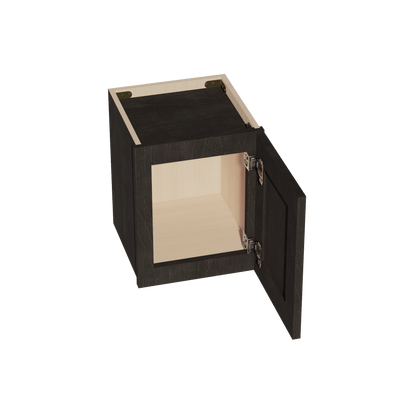 HG - W1215: Dark Gray Shaker 12"W x 15"H 1 Door Standard Wall Bridge Cabinet - NextCabinets