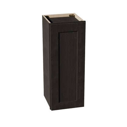 HG - W1230: Dark Gray Shaker 12"W x 30"H 1 Door & 2 Shelves Standard Wall Cabinet - NextCabinets
