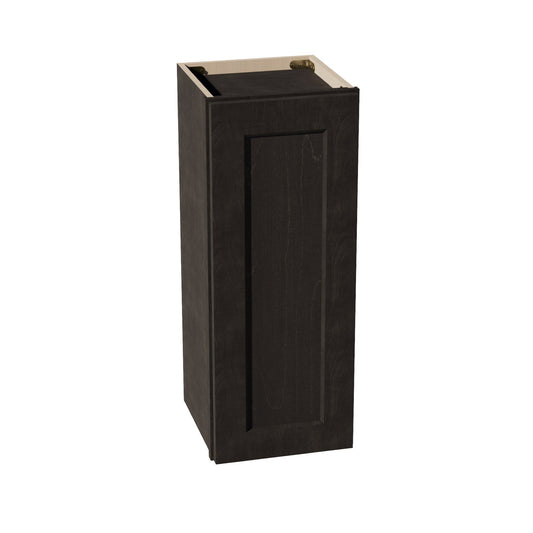 HG - W1230: Dark Gray Shaker 12"W x 30"H 1 Door & 2 Shelves Standard Wall Cabinet - NextCabinets