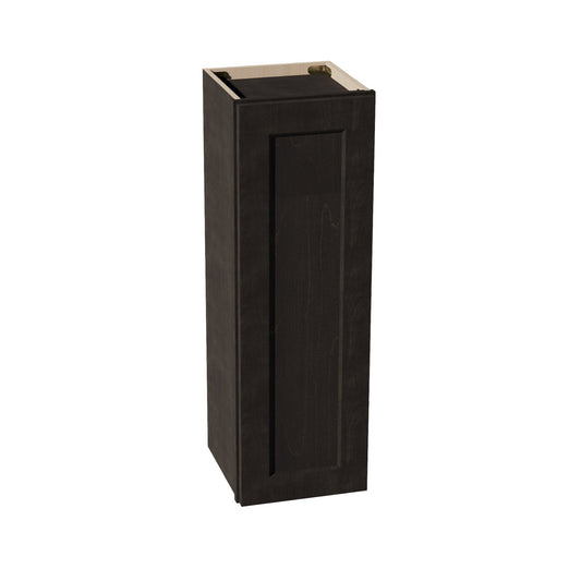 HG - W1236: Dark Gray Shaker 12"W x 36"H 1 Door & 2 Shelves Standard Wall Cabinet - NextCabinets