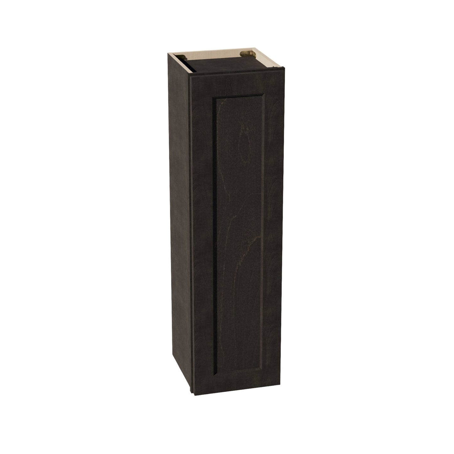 HG - W1242: Dark Gray Shaker 12"W x 42"H 1 Door & 3 Shelves Standard Wall Cabinet - NextCabinets