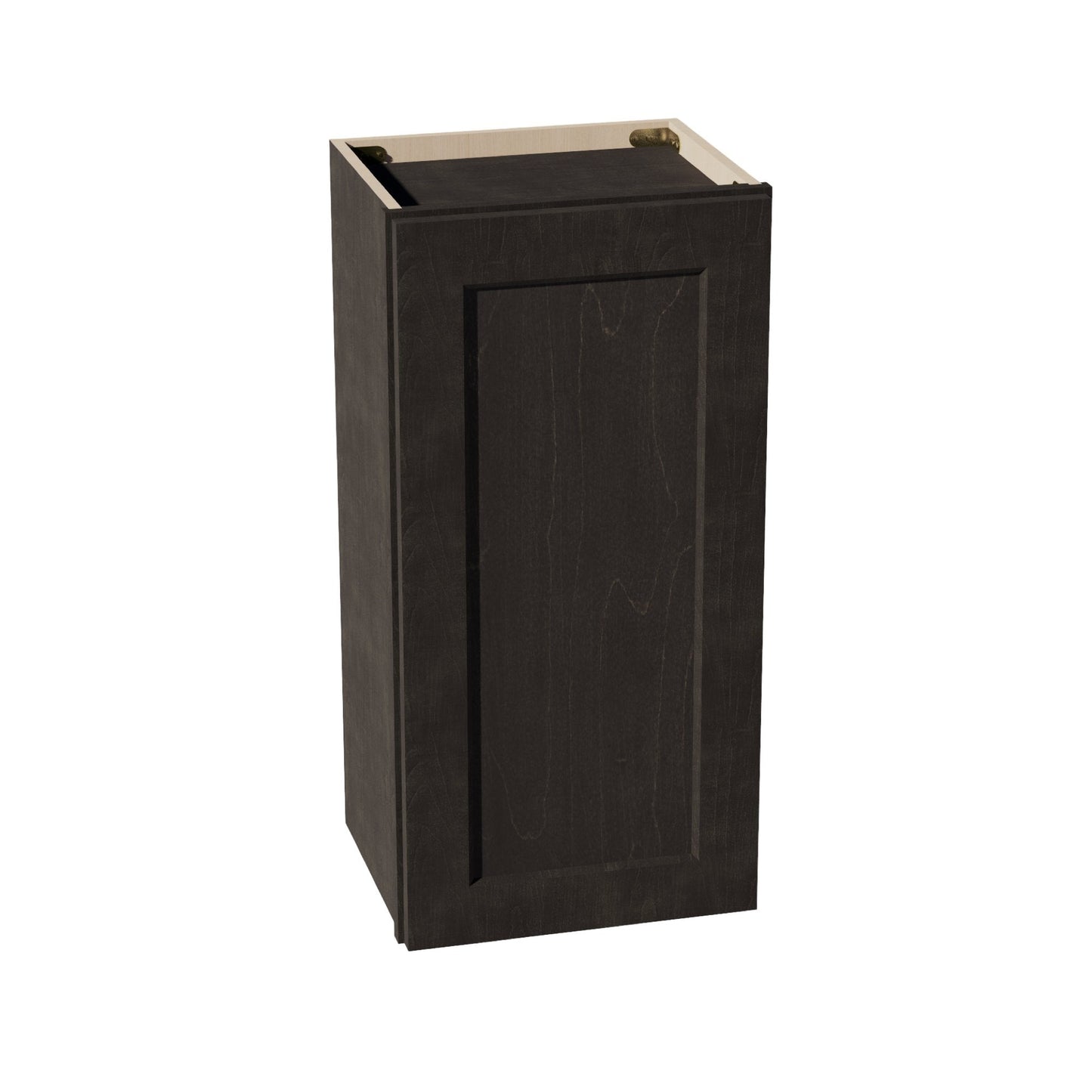 HG - W1530: Dark Gray Shaker 15"W x 30"H 1 Door & 2 Shelves Standard Wall Cabinet - NextCabinets