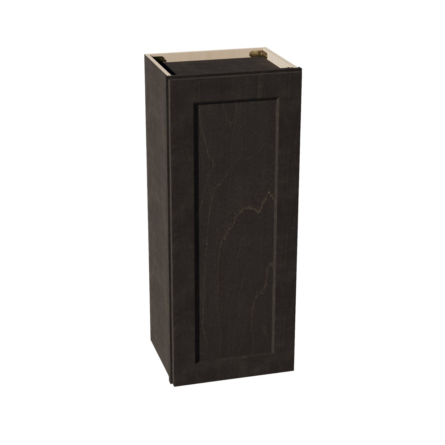HG - W1536: Dark Gray Shaker 15"W x 36"H 1 Door & 2 Shelves Standard Wall Cabinet - NextCabinets