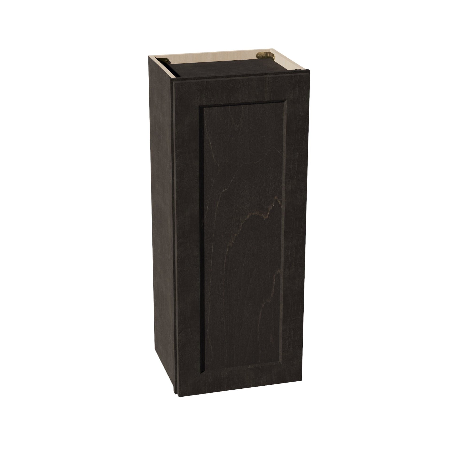 HG - W1536: Dark Gray Shaker 15"W x 36"H 1 Door & 2 Shelves Standard Wall Cabinet - NextCabinets