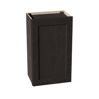 HG - W1830: Dark Gray Shaker 18"W x 30"H 1 Door & 2 Shelves Standard Wall Cabinet - NextCabinets