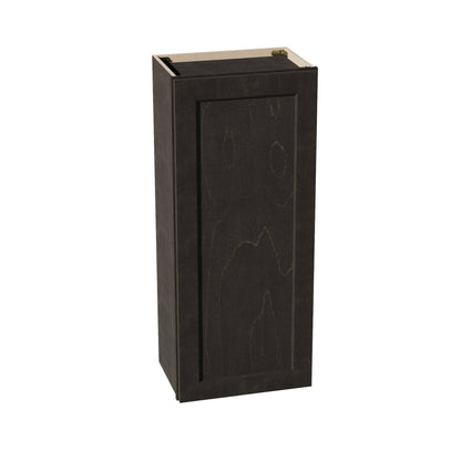 HG - W1842: Dark Gray Shaker 18"W x 42"H 1 Door & 3 Shelves Standard Wall Cabinet - NextCabinets