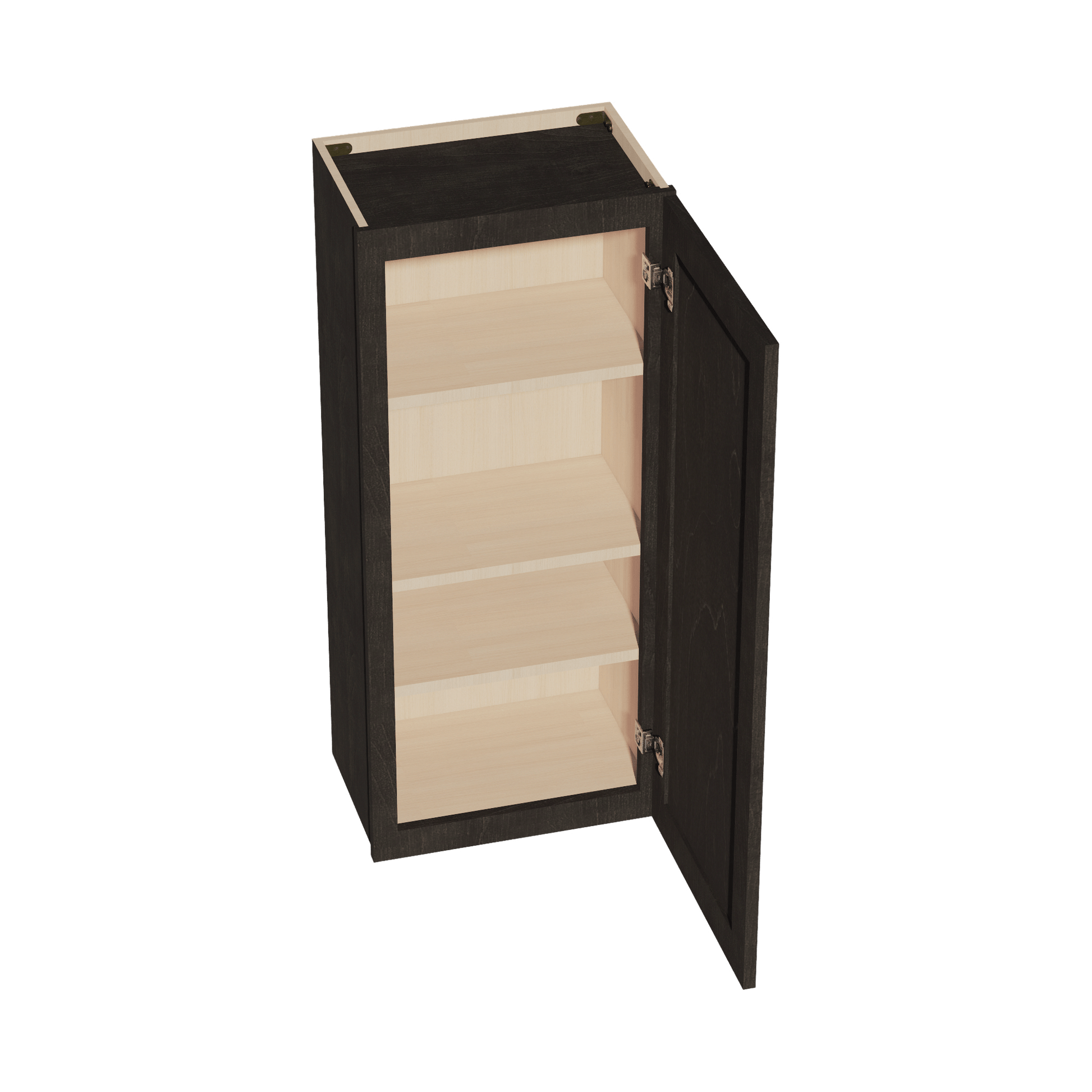 HG - W1842: Dark Gray Shaker 18"W x 42"H 1 Door & 3 Shelves Standard Wall Cabinet - NextCabinets