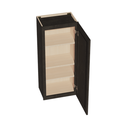 HG - W1842: Dark Gray Shaker 18"W x 42"H 1 Door & 3 Shelves Standard Wall Cabinet - NextCabinets