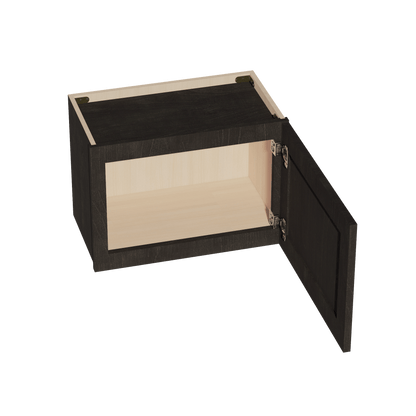 HG - W2115: Dark Gray Shaker 21"W x 15"H 1 Door Standard Wall Bridge Cabinet - NextCabinets
