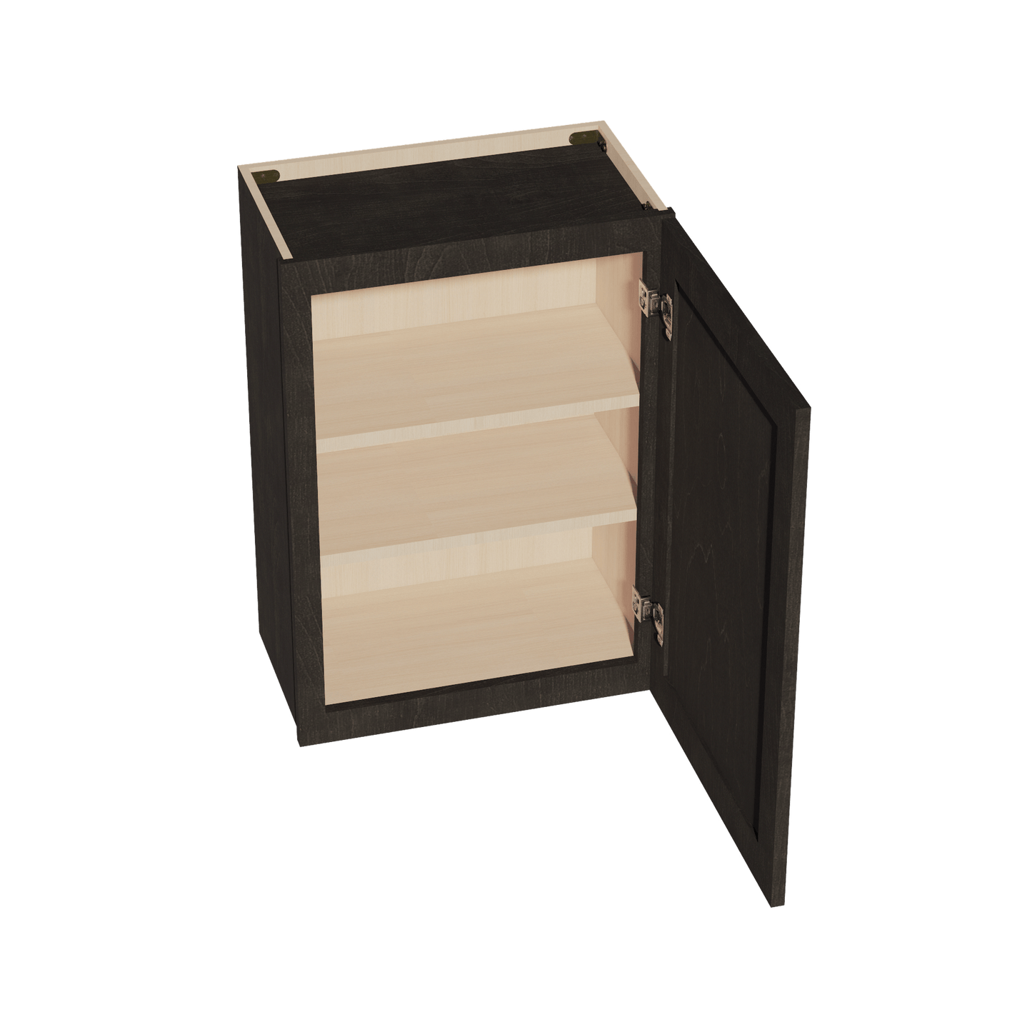 HG - W2130: Dark Gray Shaker 21"W x 30"H 1 Door & 2 Shelves Standard Wall Cabinet - NextCabinets