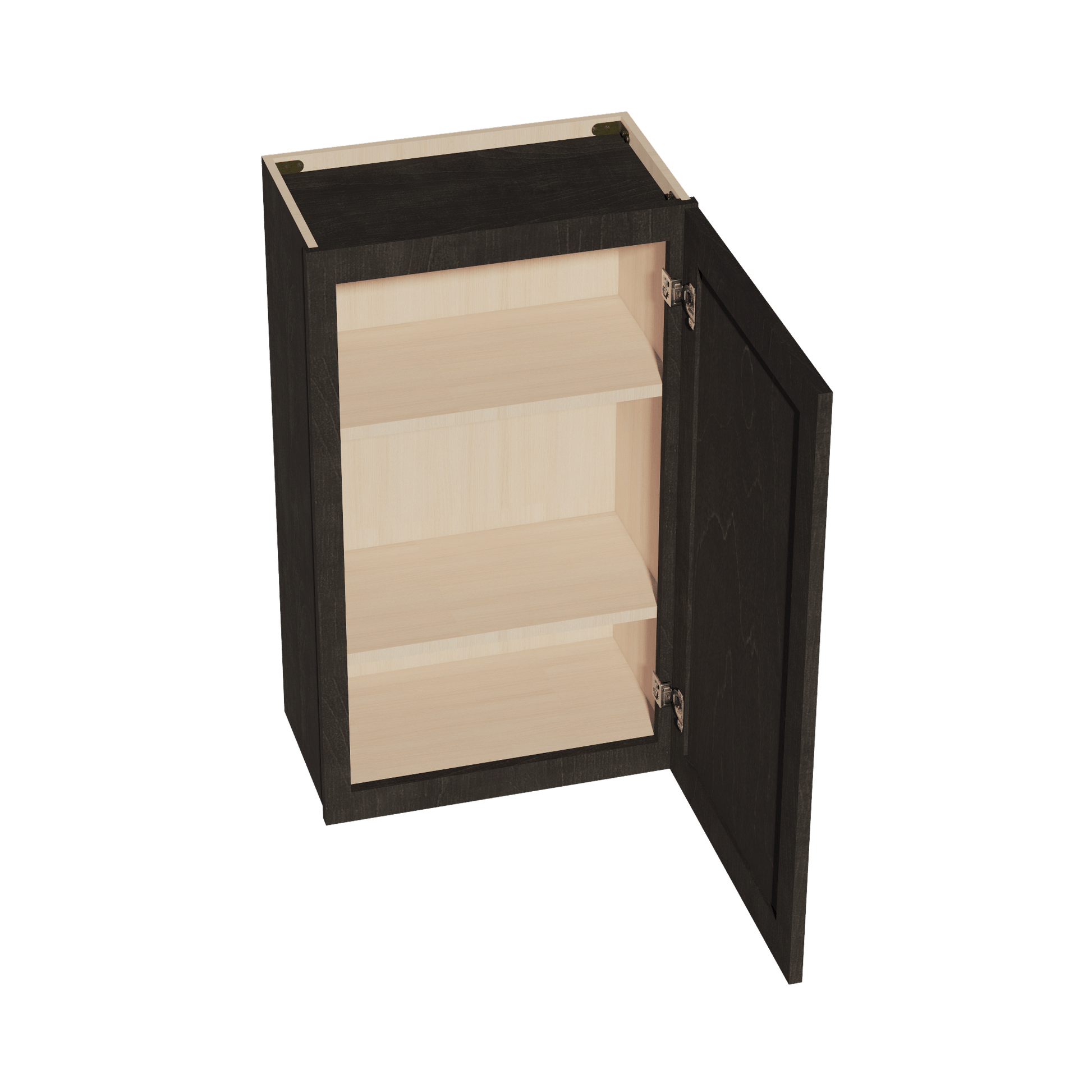 HG - W2136: Dark Gray Shaker 21"W x 36"H 1 Door & 2 Shelves Standard Wall Cabinet - NextCabinets