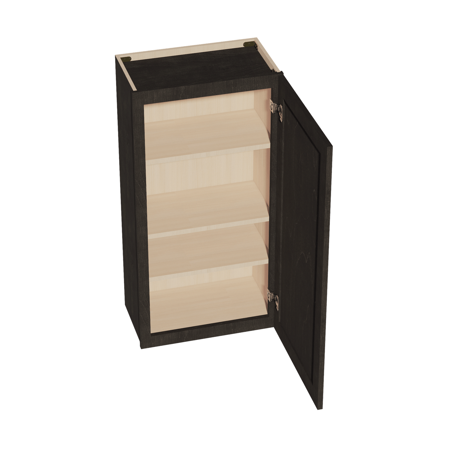 HG - W2142: Dark Gray Shaker 21"W x 42"H 1 Door & 3 Shelves Standard Wall Cabinet - NextCabinets